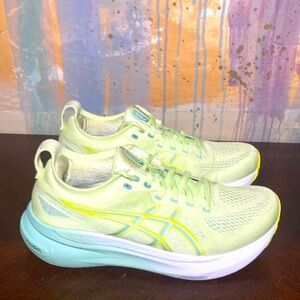 Asics Women's Athletic Shoes - Light Green and Yellow